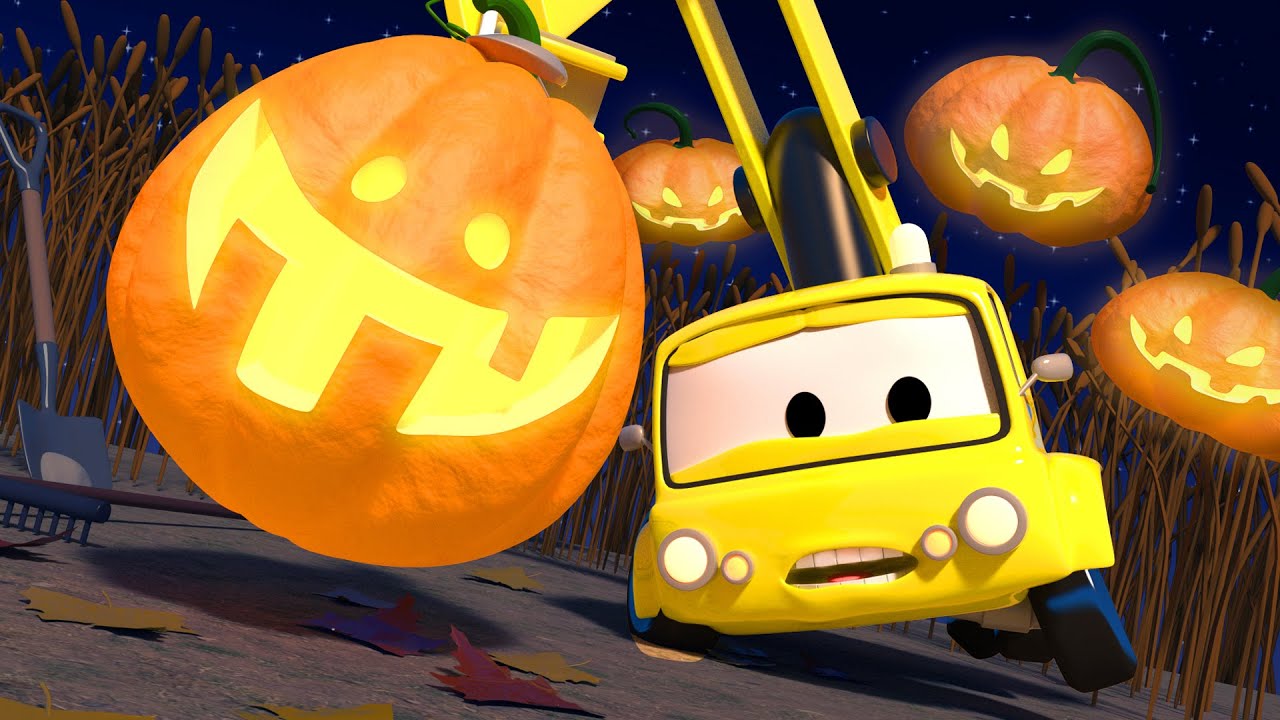 Troy The Train -  The Halloween Pumpkins Contest - Car City ! Train Cartoon for children
