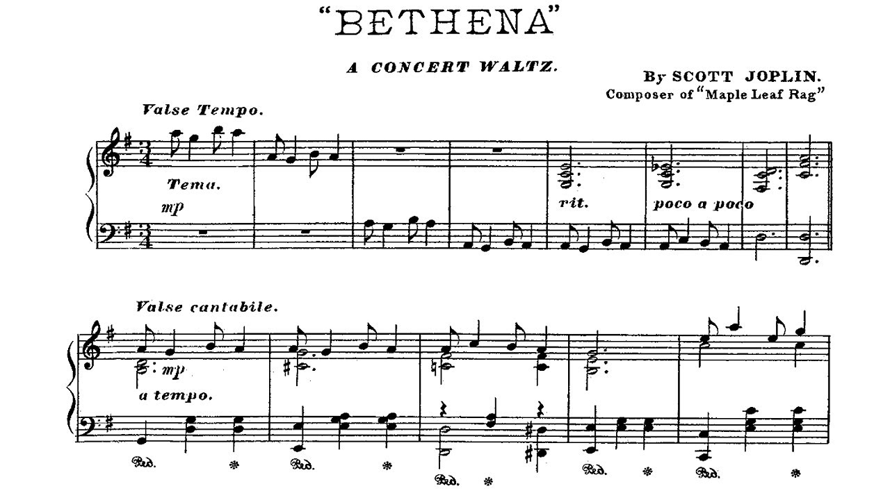 Joplin: Bethena - A Concert Waltz - Joshua Rifkin, 1972 - Nonesuch H-71264 (Remastered)