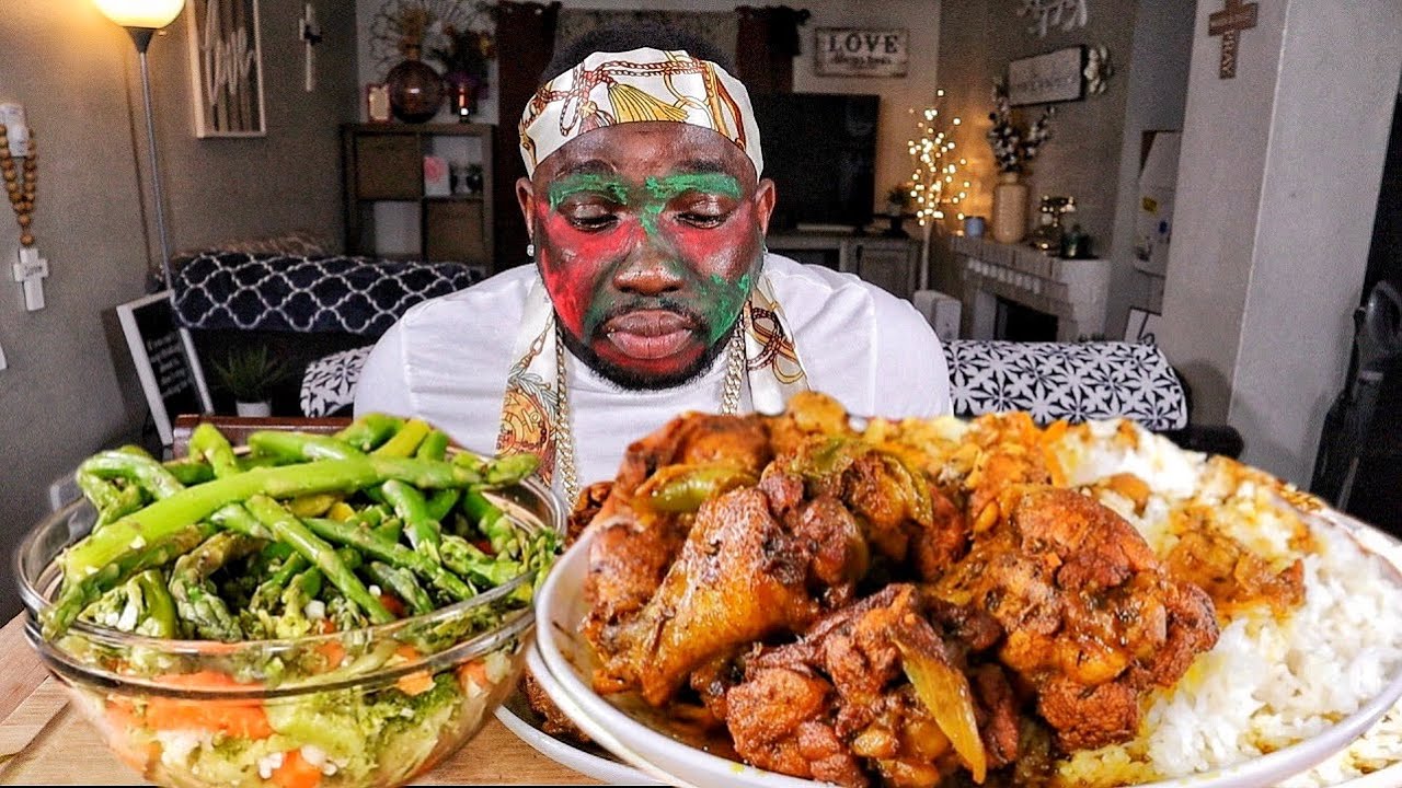I AM THE JAMAICAN BRUCE LEE| CURRY CHICKEN| MUKBANG EATING SHOW!