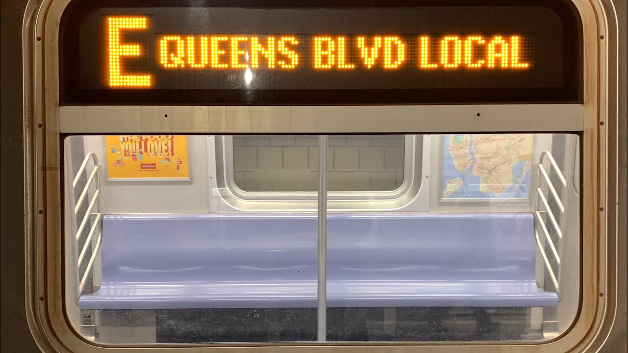 On board a World Trade Center bound R160 E train from Jamaica Center to World Trade Center