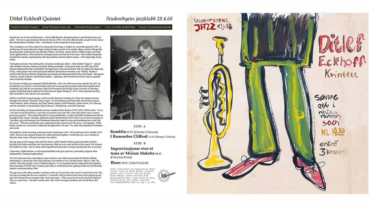 Ditlef Eckhoff Quintet - Live at Sogn 1968 Audio snippets