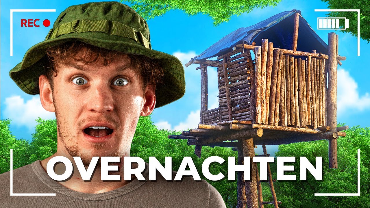 BOOMHUT BOUWEN en OVERNACHTEN in MIJN EIGEN BOS