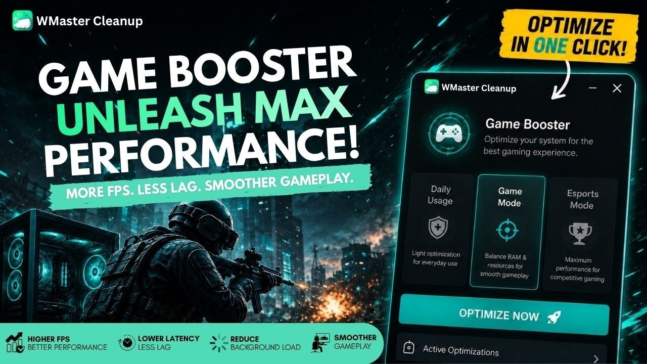 Introducing WMaster Cleanup&rsquo;s Game Booster Feature!