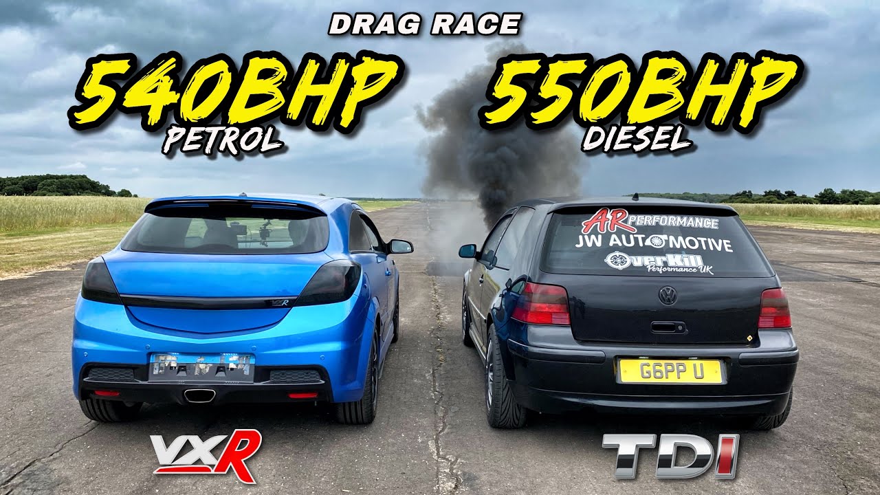 БЕНЗИН против ДИЗЕЛЯ..550 л.с. 1.9TDI GOLF против 540 л.с. 2.0T ASTRA VXR