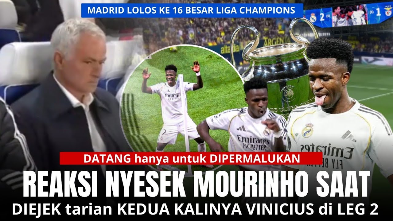 MOURINHO sampai NAHAN TANGIS, reaksi MOU SAAT KEKALAHAN BENFICA VS REAL MADRID dan TARIAN VINI