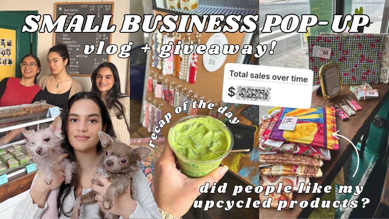 second pop-up recap! how much $$ I made, small space set up, lessons learned, & a giveaway💖🪡