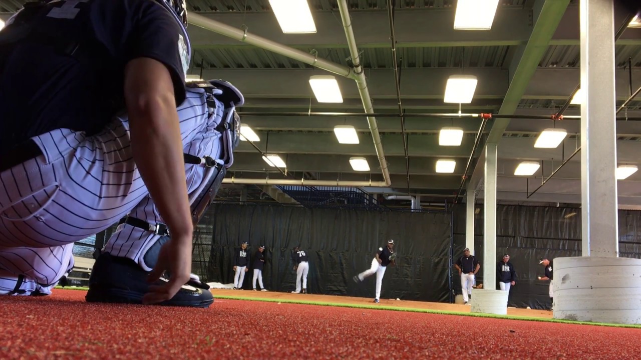 Michael Pineda bullpen session