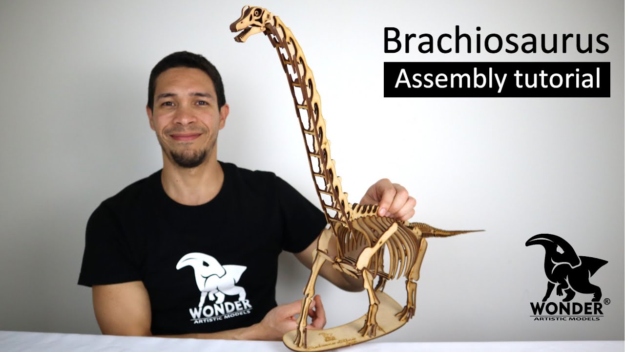Brachiosaurus 3D Wooden Model Kit | Assembly Tutorial