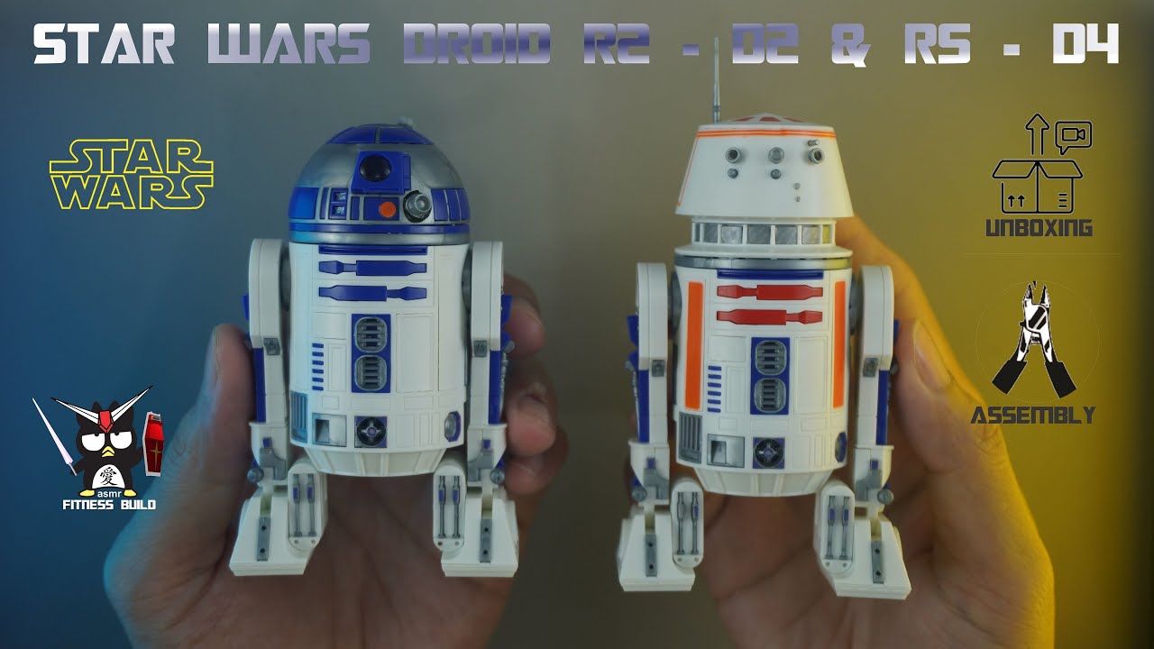 Star Wars R2 D2 dan R5 D4 | Droid | ASMR Build | Fitness Build | Model Kit by Bandai