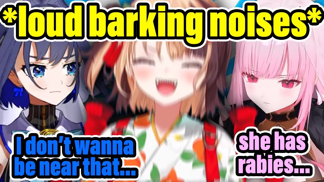 Calli, Kronii, and Shiori Were TERRIFIED by Gigi's Feral Barks
