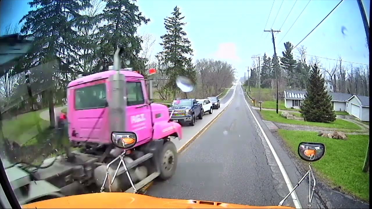 Truck Almost CRASHES Into School Bus in Ohio | Storyful