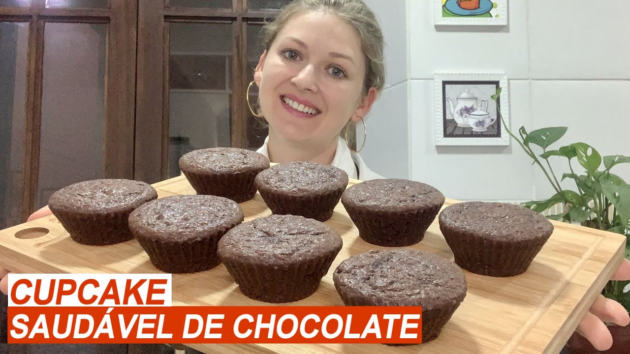 CUPCAKE SAUDÁVEL DE CHOCOLATE | RÁPIDO E FÁCIL DE FAZER #horadogrude