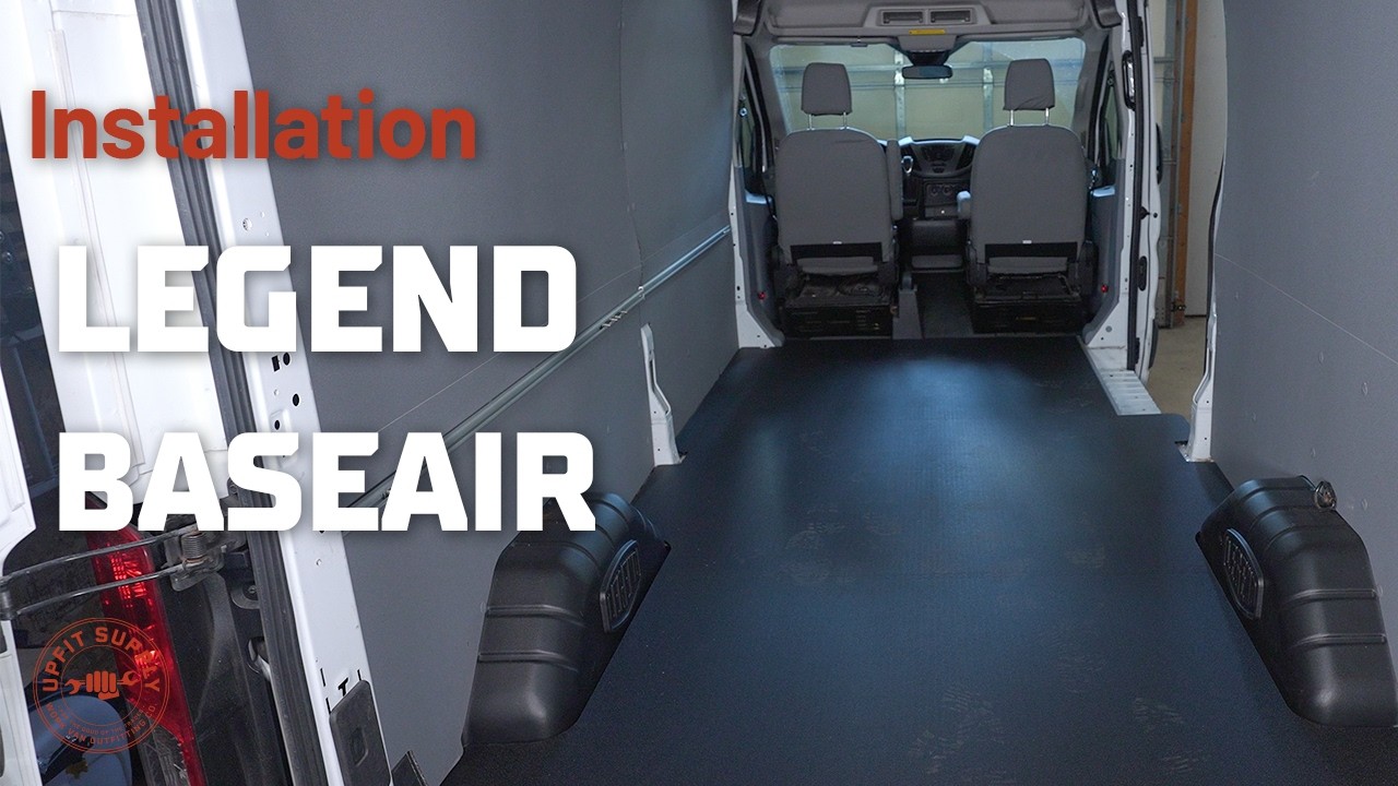Установка жесткого пола Legend BaseAir в грузовом фургоне Ford Transit.