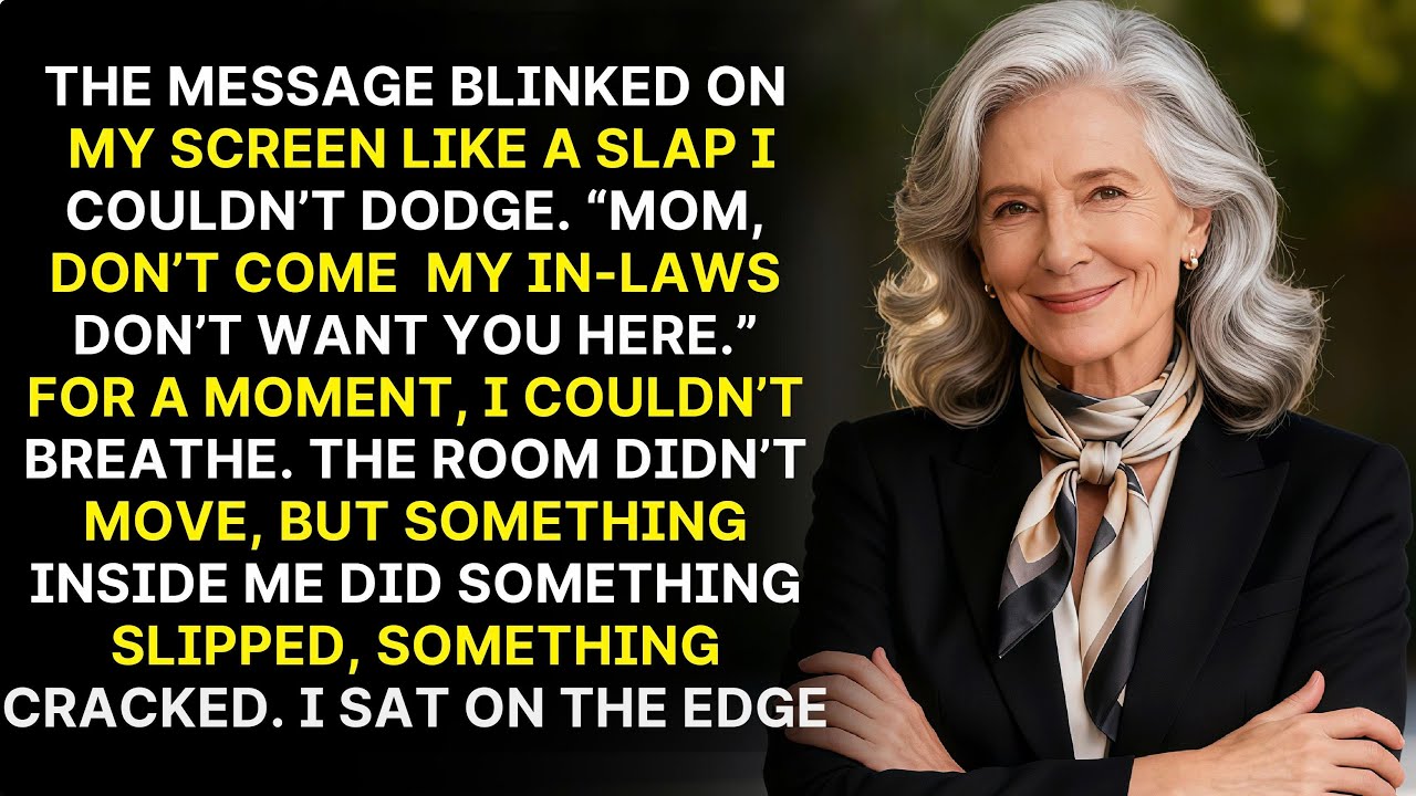 My Son Texted: “Don’t Come—My In-Laws Hate You.” I Paid for Their Mansion… So I Shut It Down