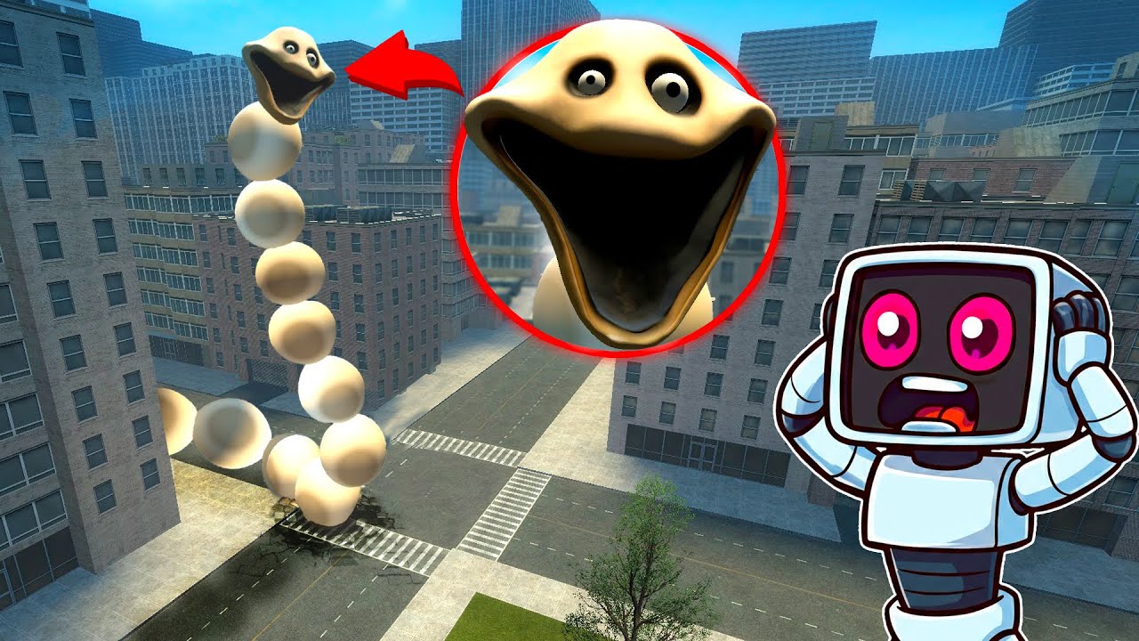 Un DRON Capta al GUSANO HAMBRIENTO de Roblox en la Ciudad - HUNGRY WORM - Garry's Mod