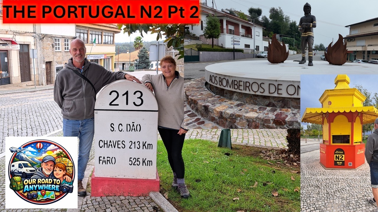 PART 2 of THE PORTUGAL N2..Free aires, Beautiful towns, Stunning churches and Fire Devastation