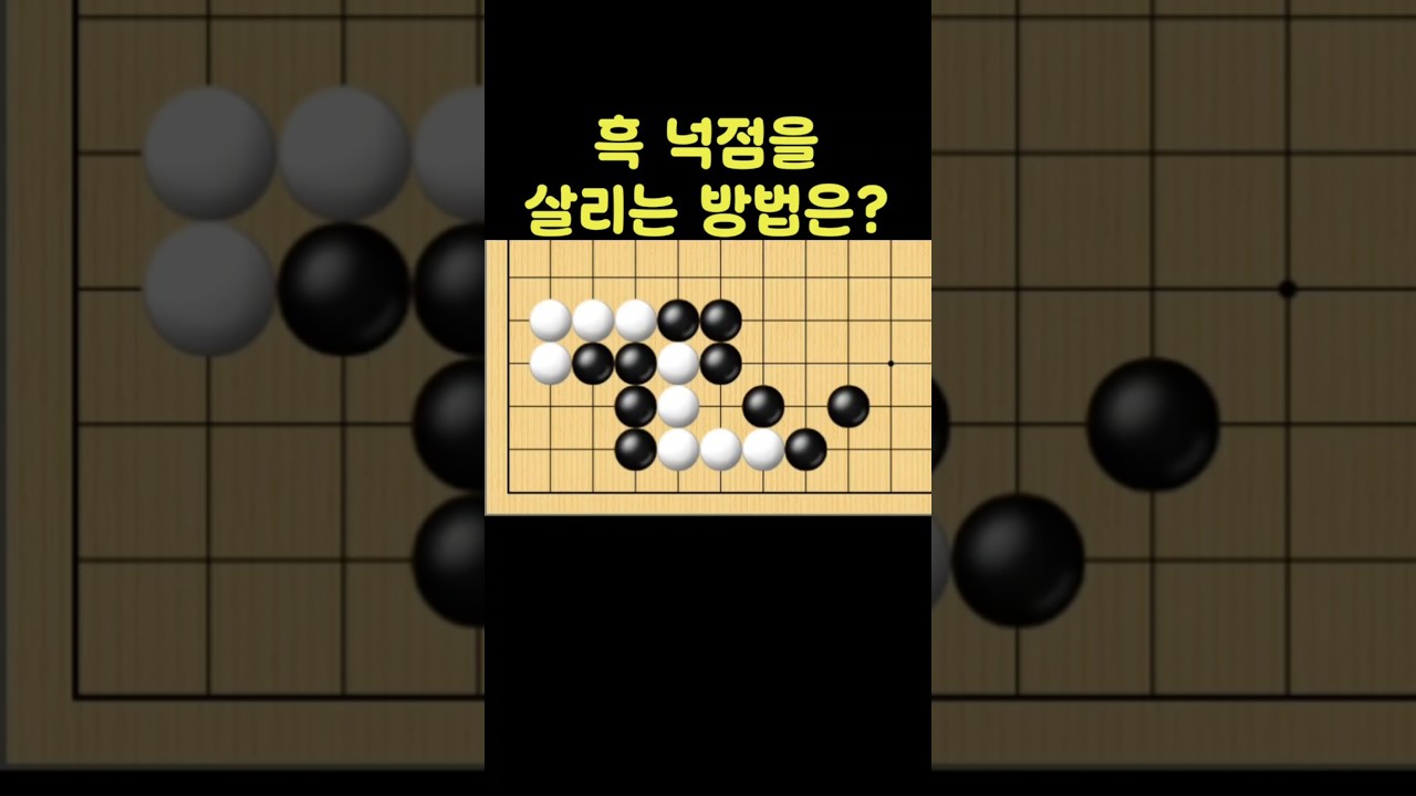 (수상전 기술) 흑 넉점이 살아가는 멋진 수가..