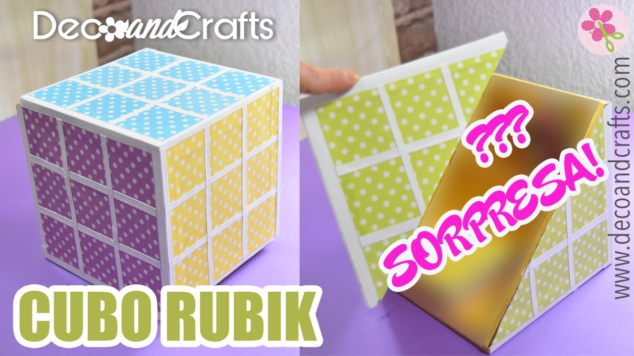Cubo de Rubik de cartón Organizacion rápida - DecoAndCrafts