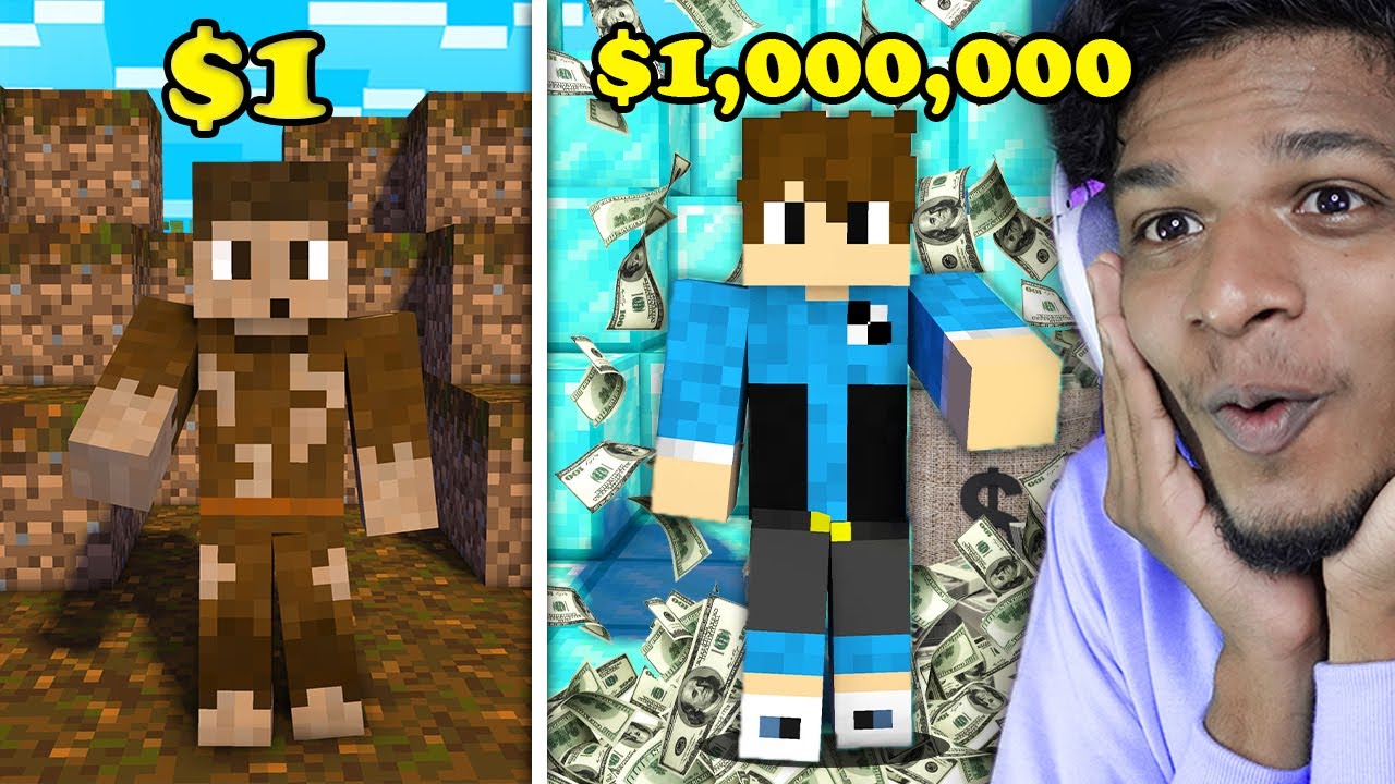 Turning $1 Into $1,000,000 in 24 Hours In MINECRAFT !! Malayalam | PGM |