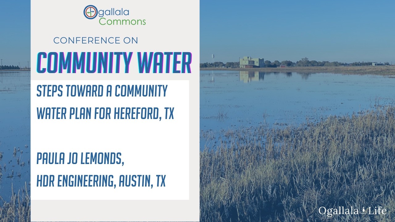Steps Toward a Community Water Plan for Hereford, TX - Paula Jo Lemonds