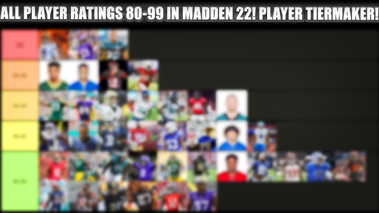 ALL MADDEN 22 PLAYER RATINGS 80-99 OVERALL! WHO JOINS THE 99 CLUB! M22 RATINGS TIERMAKE | MADDEN 22