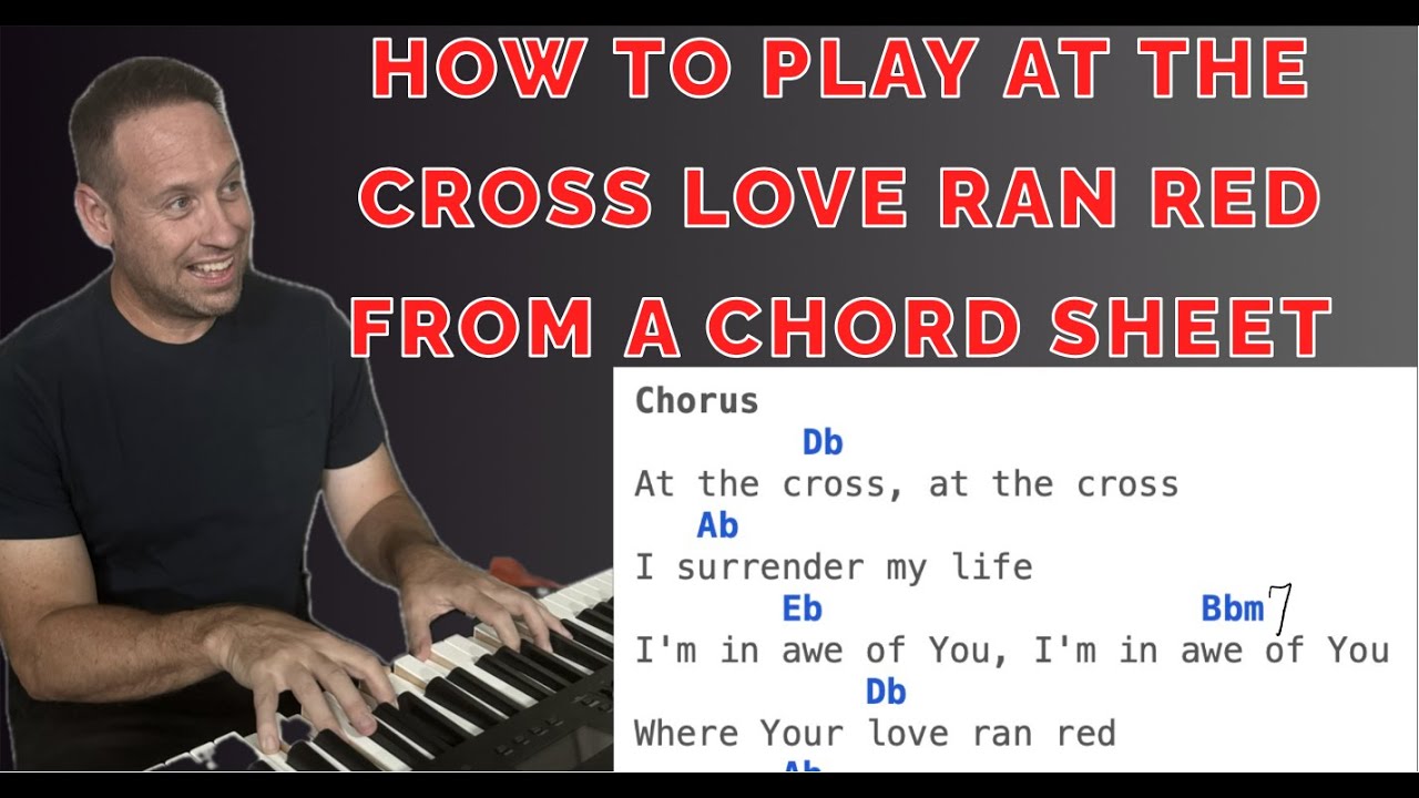 Learn To Play Piano | How To Play At The Cross Love Ran Red Using A Chord Sheet | Easy Lesson