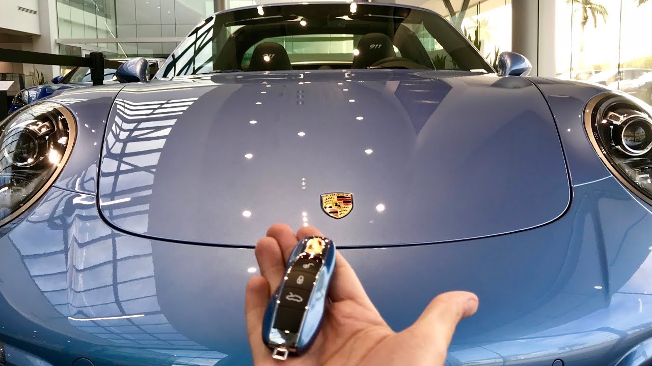 2018 Paint to Sample Gemini Blue Porsche 911 Targa 4 S 420 horsepower @ Porsche West Broward