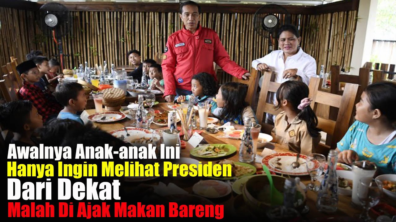 Belasan Anak Kaget, Tiba-tiba Di Ajak Makan Presiden Jokowi