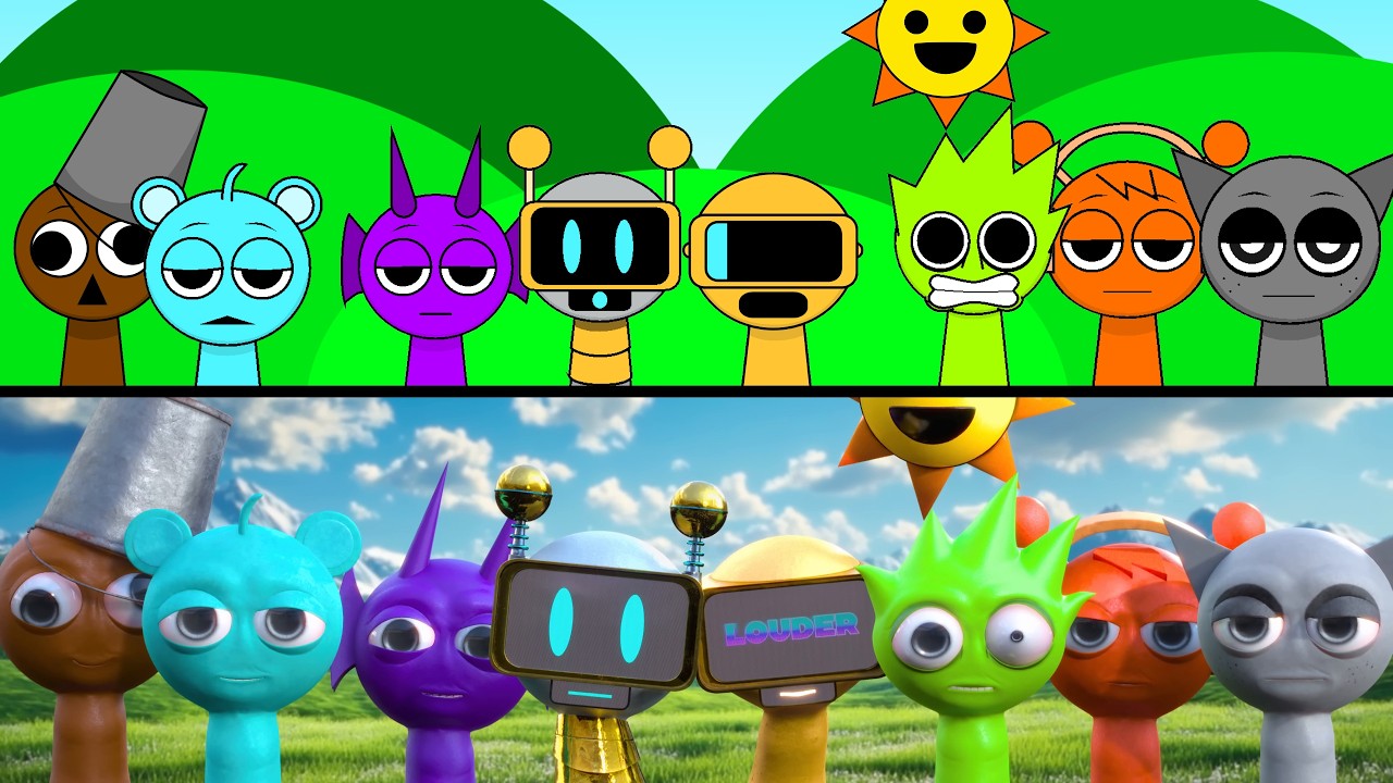 Incredibox Sprunki - LOUDER vs Normal version
