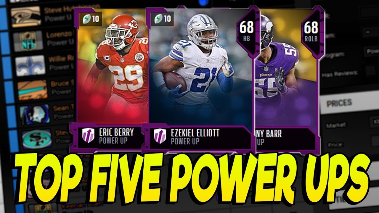TOP FIVE POWER UPS DAY ONE OF MUT 19! WHO I'M POWERING UP!| MADDEN 19 ULTIMATE TEAM POWER UPS