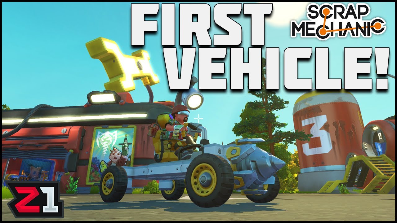 First Vehicle Building and Metal Drilling ! Scrap Mechanic Ep 2 | Z1 Gaming