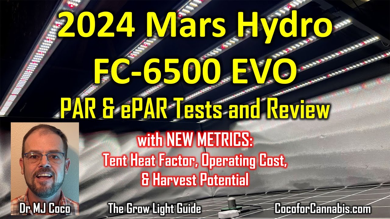 Тесты PAR и ePAR Mars Hydro FC6500 EVO 2024 года с новыми показателями