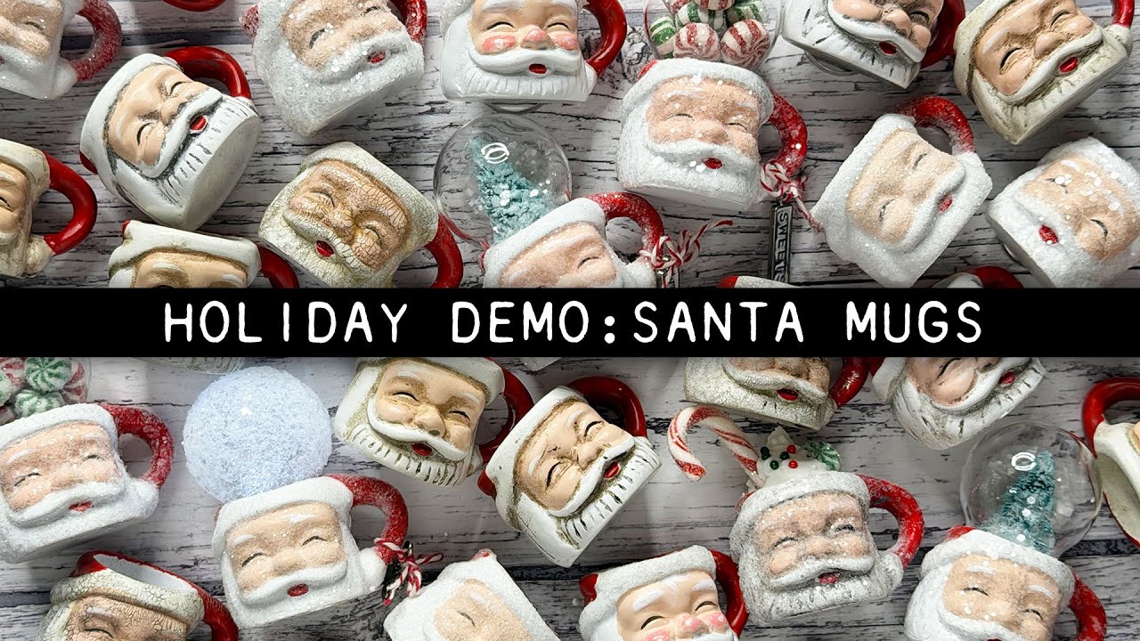 Tim Holtz Holiday Demo: Santa Mugs