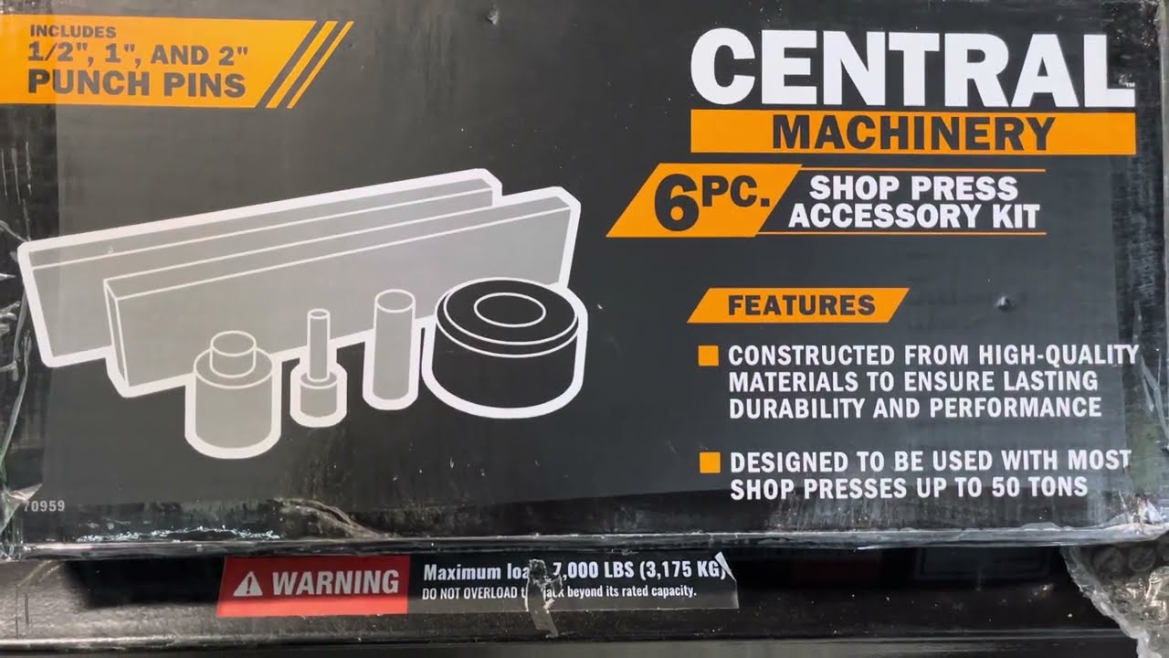 Harbor Freight CENTRAL MACHINERY Shop Press Accessory Kit, 6-Piece Item # 70959