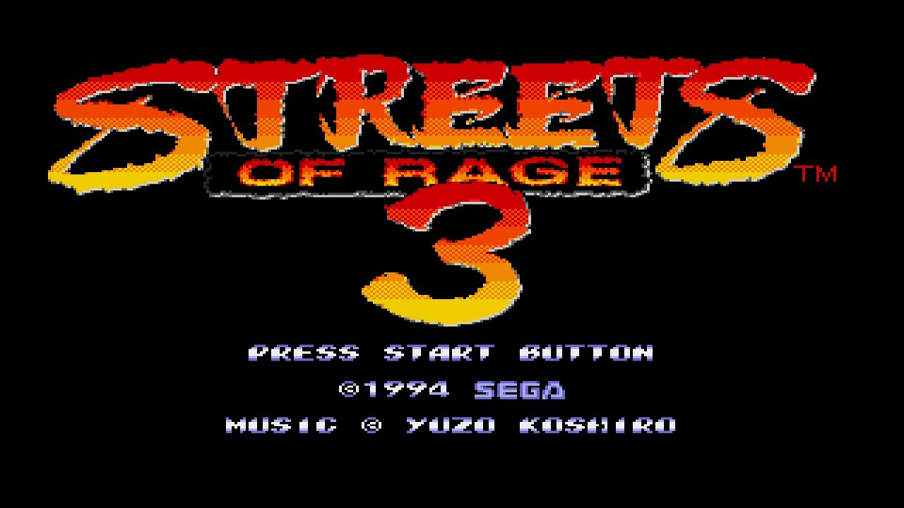 Streets of Rage 3 (Mega Drive, Asian version) Intro and Demo