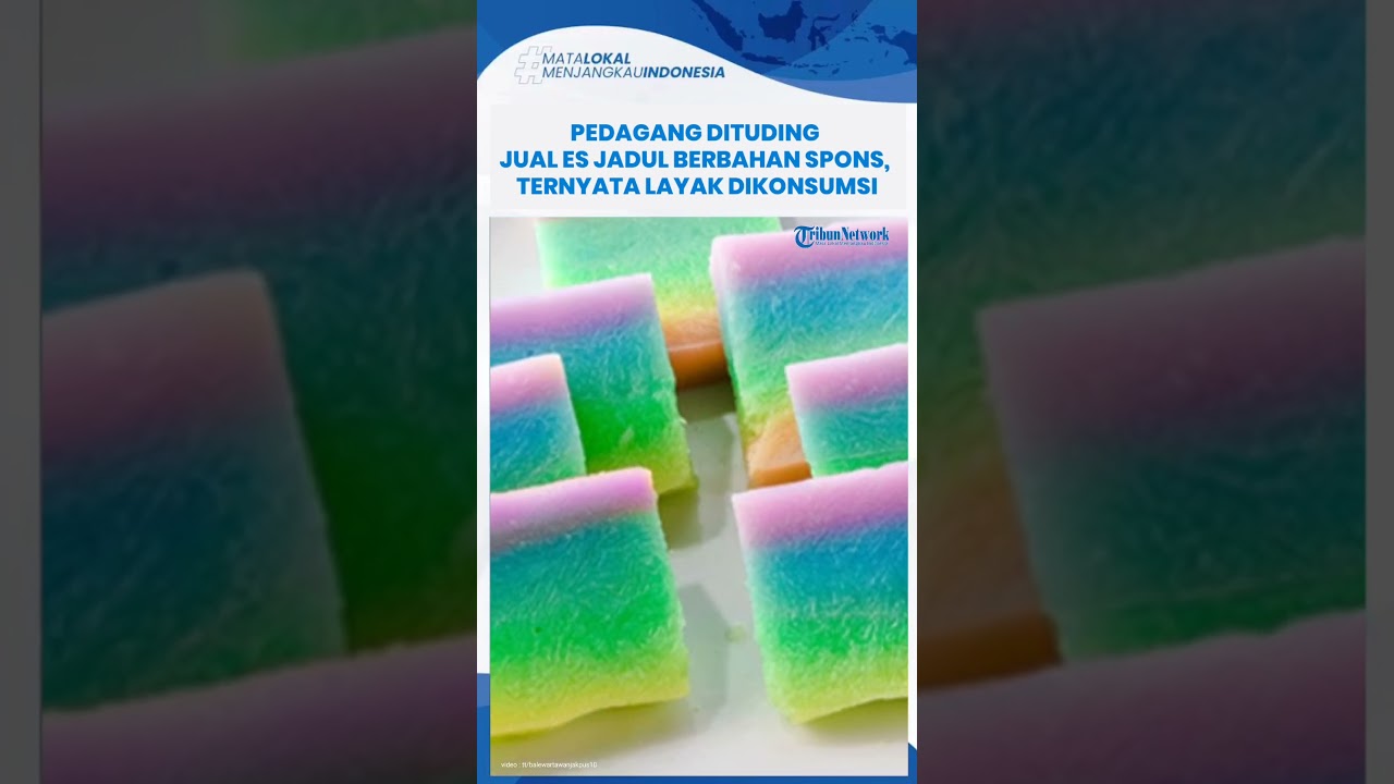 Pedagang Dituding Jual Es Kue Jadul Berbahan Spons, Ternyata Layak Konsumsi