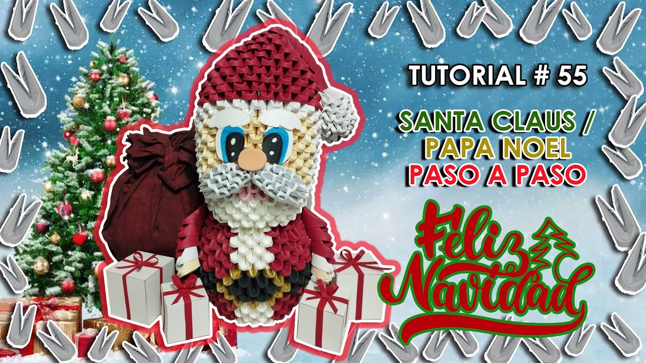 ¿Cómo hacer a SANTA CLAUS / PAPÁ NOEL🎄en Origami3D ? ✂️| Navidad🎁 |Tutorial paso a paso✨