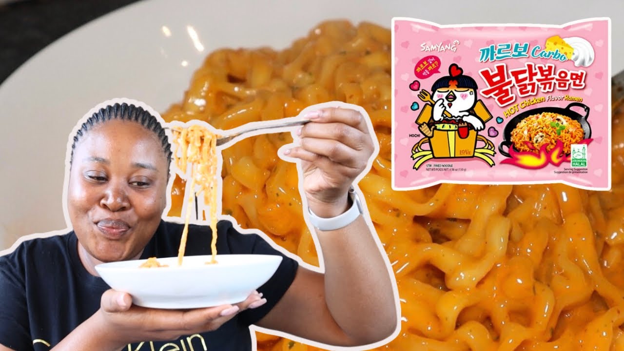 SAMYANG CARBONARA RAMEN NOODLES | #southafricanyoutuber