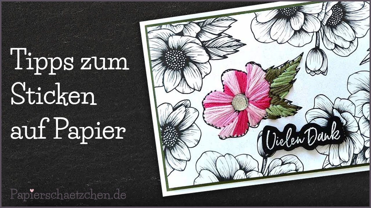 Tipps zum Sticken auf Papier - DIY Karten mit Fadengrafik