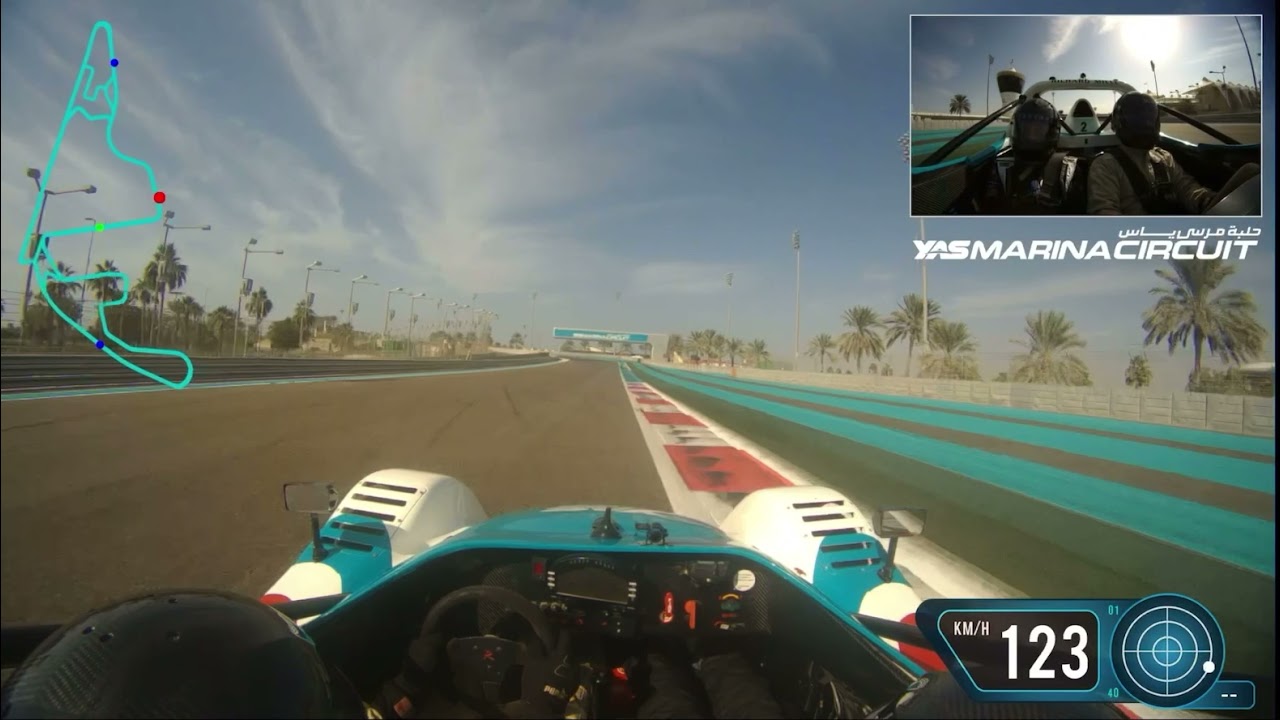 Ayoub Karim riding along onboard the radical SST at Yas Marina Circuit