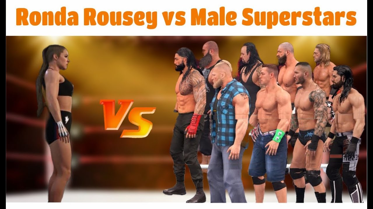 🔥 Powerful female force: Ronda Rousey vs male superstars in WWE 2K23
