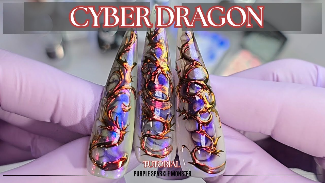 Урок по маникюру Cyber ​​Dragon