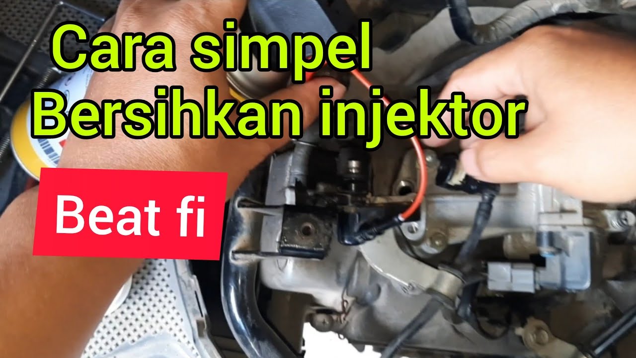 Cara sederhana membersihkan injektor honda beat yang brebet2 nyendat2