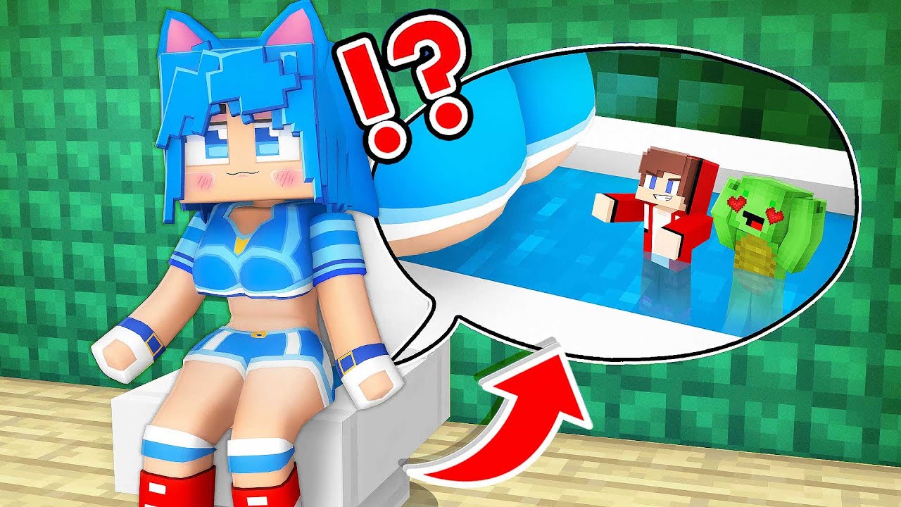 JJ and Mikey HIDE inside SONIC Girl`s TOILET! But Sonic Girl CAUGHT them in Minecraft - Maizen