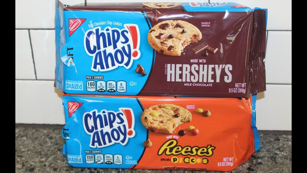 Nabisco Chips Ahoy! Cookies made with Hershey’s Milk Chocolate & Reese’s Mini Pieces Review