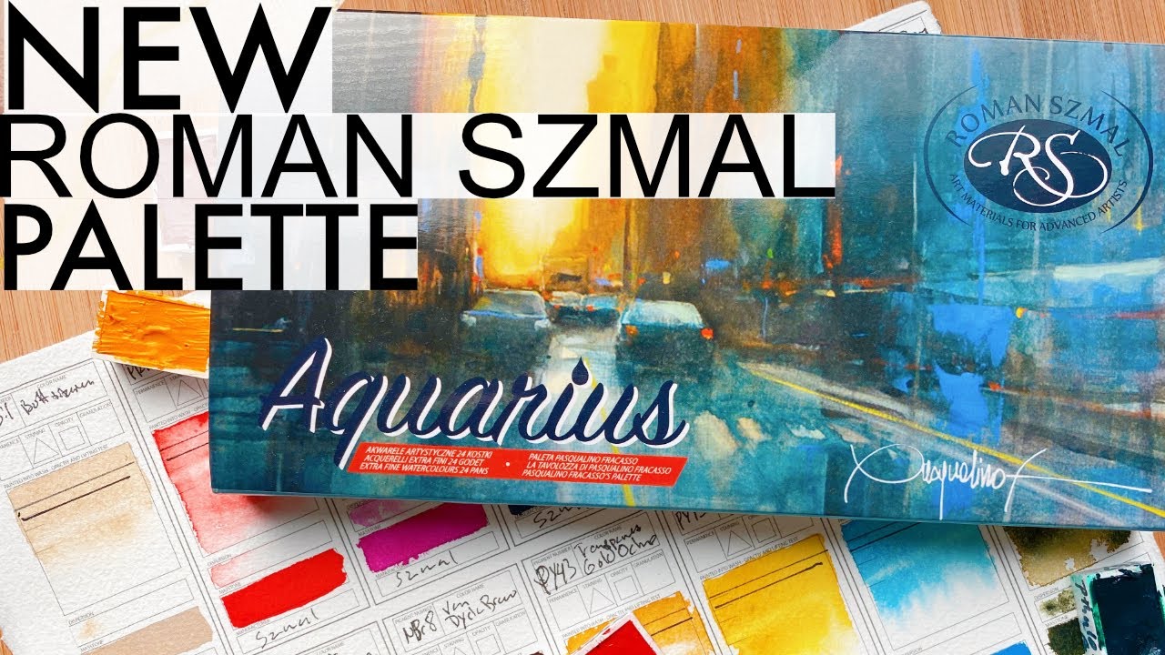 Roman Szmal Watercolor Pasqualino Fracasso Palette! | First Look Swatch with Me