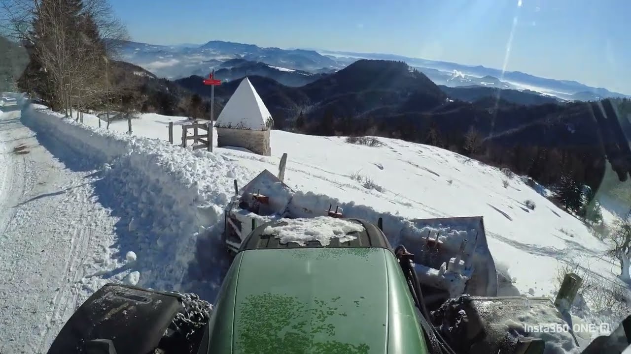 Winterdienst ❄️ New season 2024/25 ❄️ Fendt 211 ❄️ crazy weather 😱 beautiful nature 4K 🏔️ sunny day