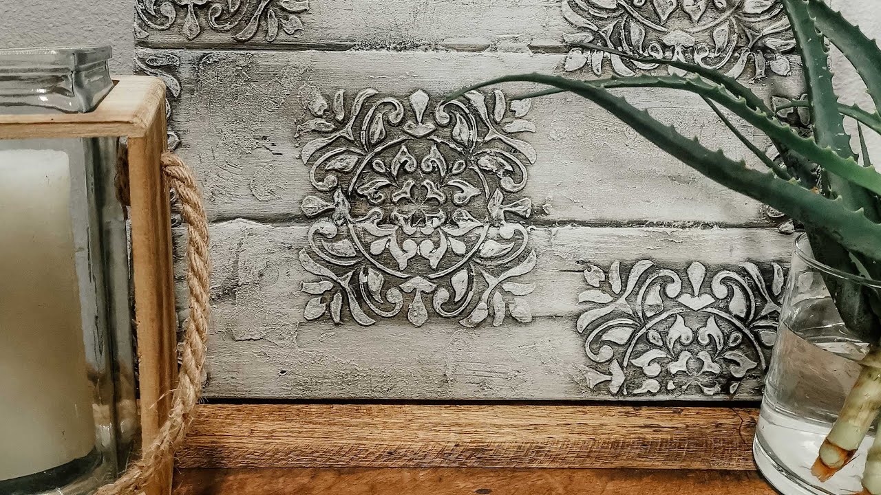 How to use Stencil of Paris and Antique Brown glaze to create DIY easy gifting with Tjhoko Paint