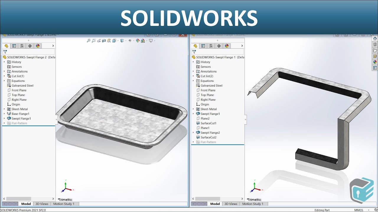 SOLIDWORKS - Swept Flange