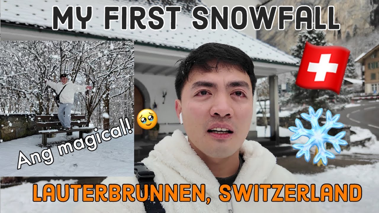 MY FIRST SNOWFALL EXPERIENCE: Lauterbrunnen Switzerland
